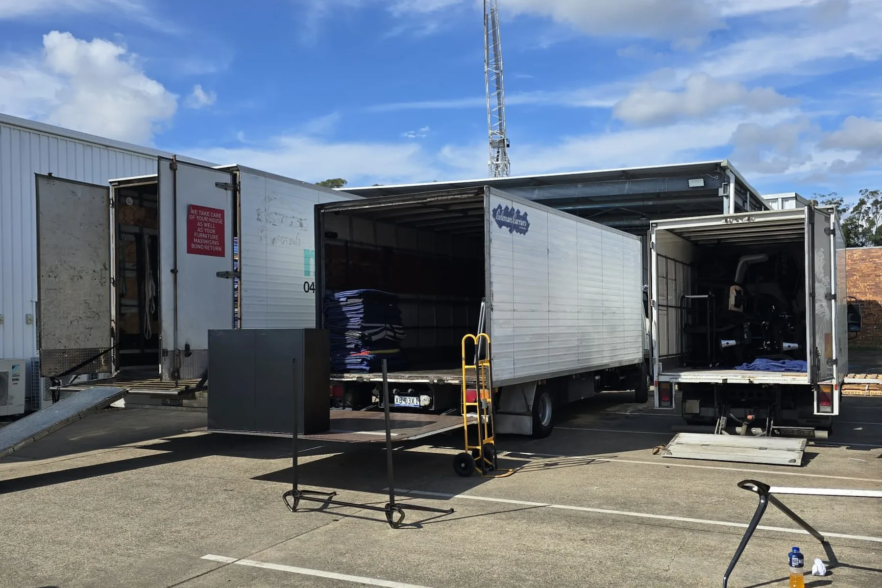 Mint Movers removals trucks loaded and ready to roll